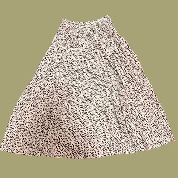 🖤 Wishlist Cream & Black Animal Print Midi Skirt (Size S) - Picture 3 of 7